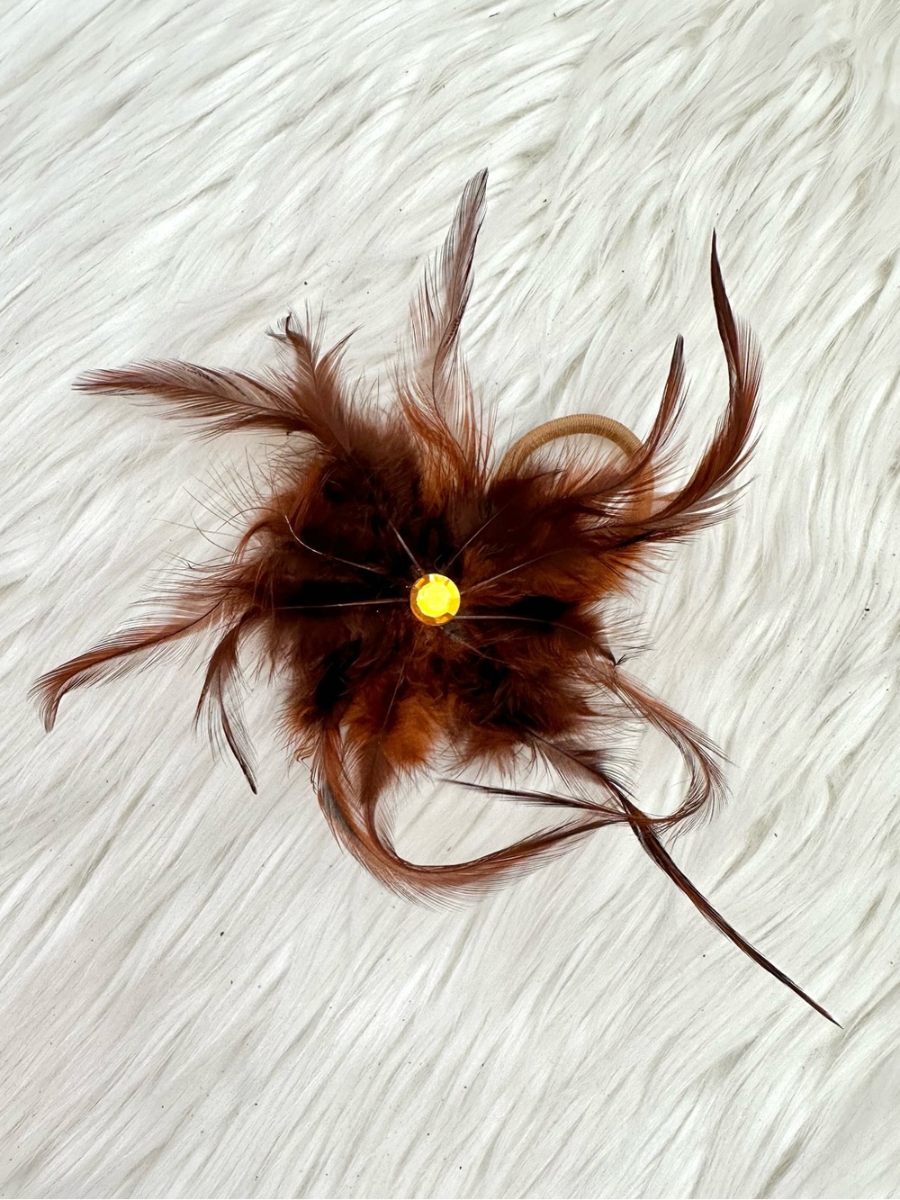 CLAIRES BROWN FLOWER CILPS